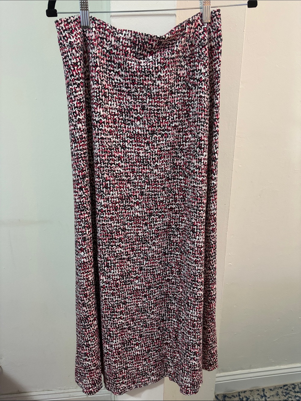 Pink Multicolor Knit Maxi Skirt